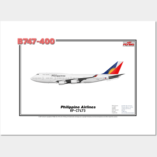 Boeing B747-400 - Philippine Airlines (Art Print) Posters and Art